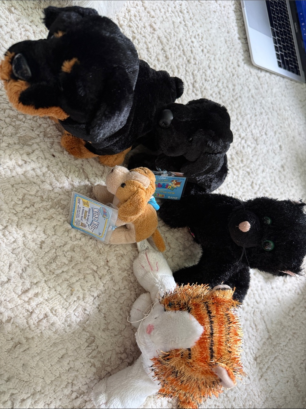 Assorted Webkinz Plush Stuffed Animals - Black, Orange, Tan, White - Picture 2 of 2